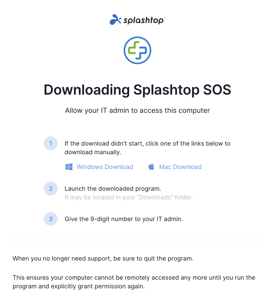 Directions for installing Splashtop on Desktop