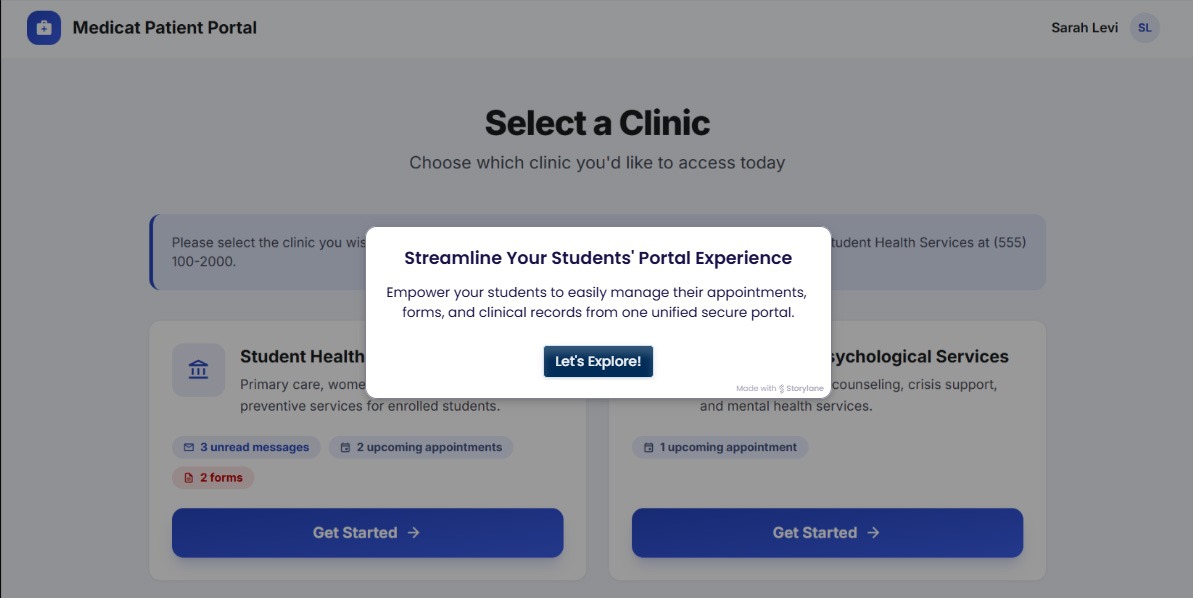 Patient Portal on MedicatOne Platform